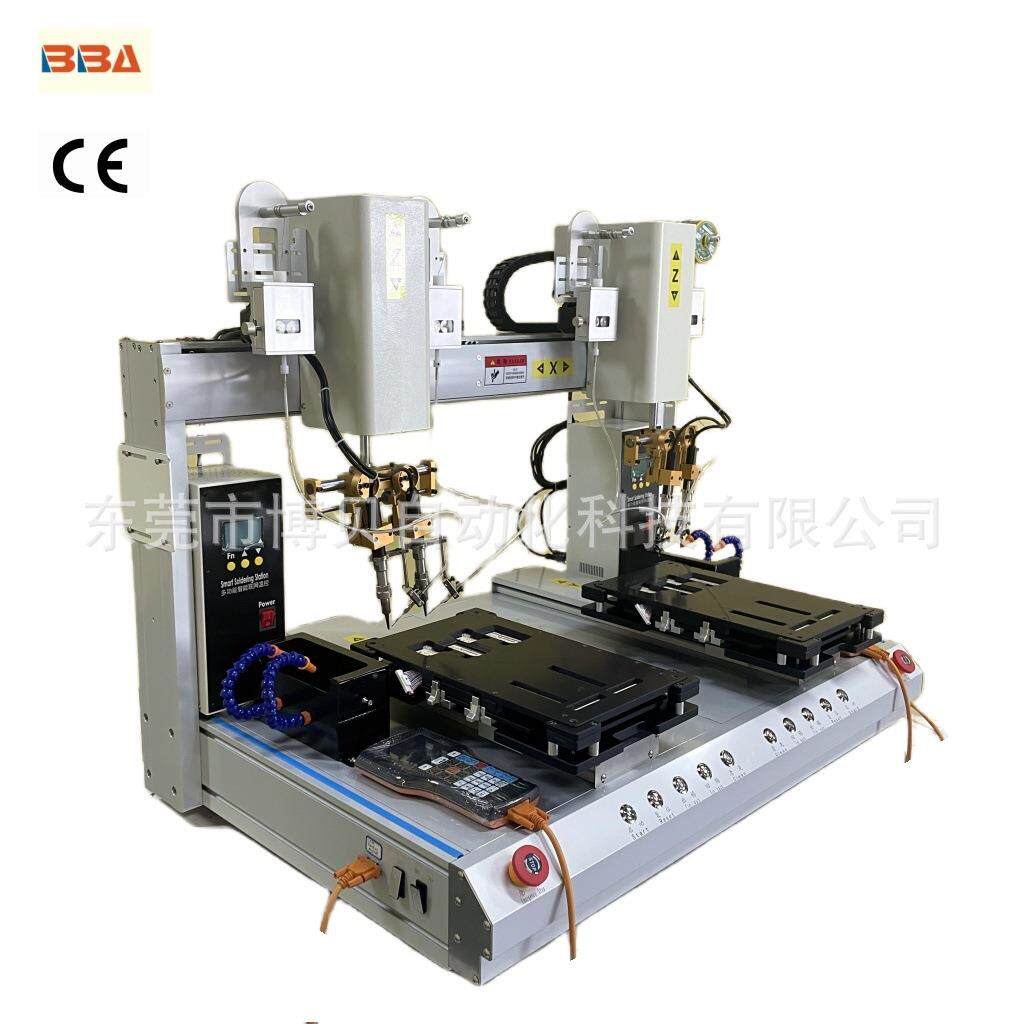 BBA双头双平台自动焊锡机桌面式带双烙铁头焊锡【外贸厂家直供】