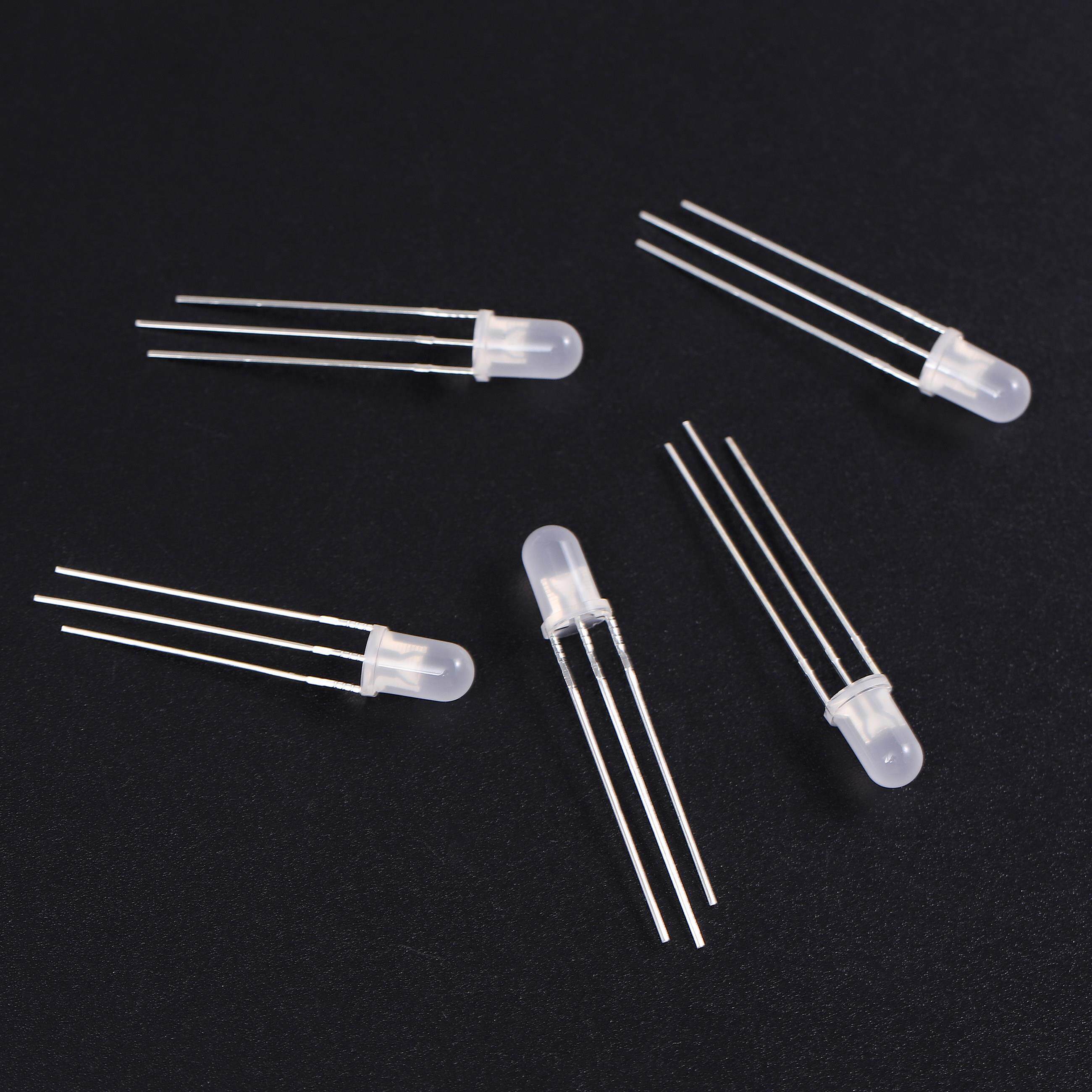 发光管f5红绿红蓝红翠绿双色雾状共阴共阳 三脚指示灯LED灯珠