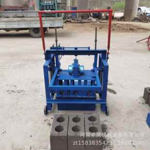 小型空心砖制砌造机械路边石块铺路制砖机柴油机液压空心泥水块机