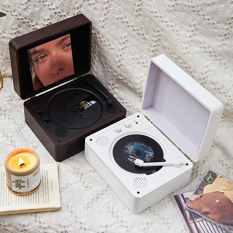 诗的流云复古蓝牙音乐CD机黑胶专辑碟片播放器高音质便携随身听