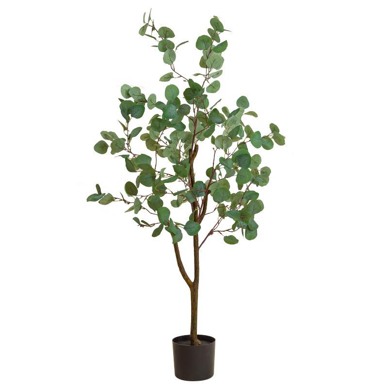 仿真绿植高级感尤加利盆栽家居室内装饰大型落地假树金钱树植物