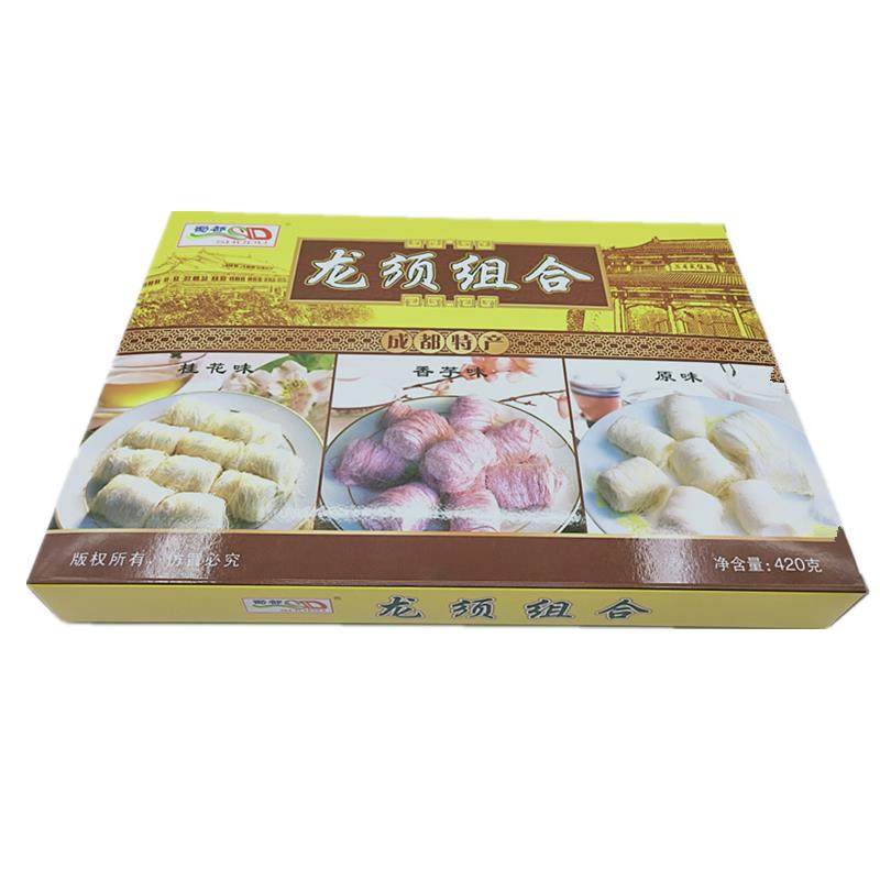 四川特产蜀都龙须酥420g*3盒成都香芋桂花原味组合龙须酥礼盒糕点