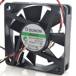 24V 3线 SUNON 静音风扇 6CM KDE2406PHV1 6015 出售原装 1.9W
