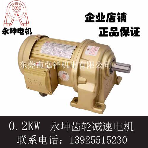 YK台湾永坤速电机0.2KW卧式NCH18立式NCV22永坤电机带速200W