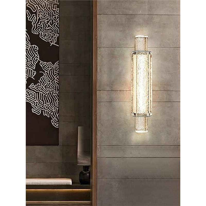 客厅背景墙水晶壁灯别墅卧室床头高档壁灯酒店大厅宴会厅过道灯具