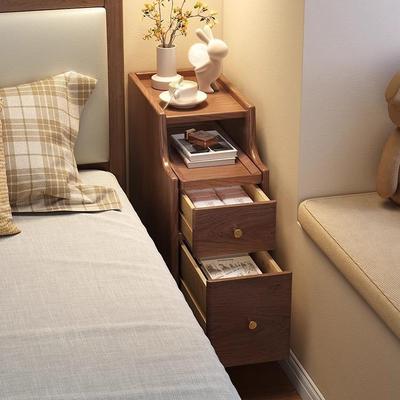 全实木床头柜迷你小型极窄床边柜超窄窄边夹缝置物架收纳柜子
