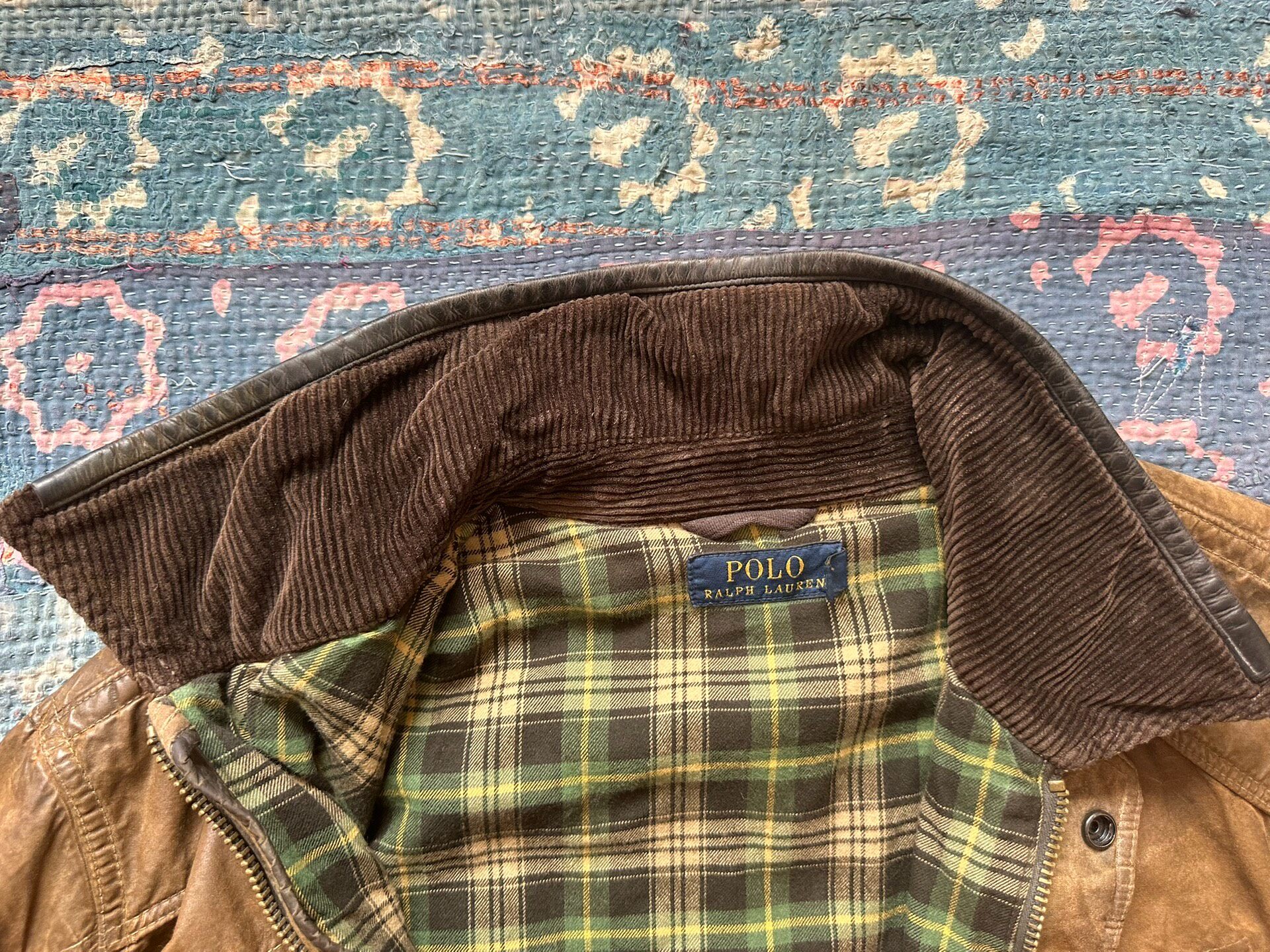 Polo Ralph Lauren Waxed Motorcycle Jacket — label