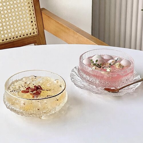 高颜甜品玻璃水果酸奶水晶燕窝碗