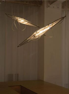 中山工厂直销餐厅吊灯现代简约SingChan陈星宇设计师款挑空楼梯客