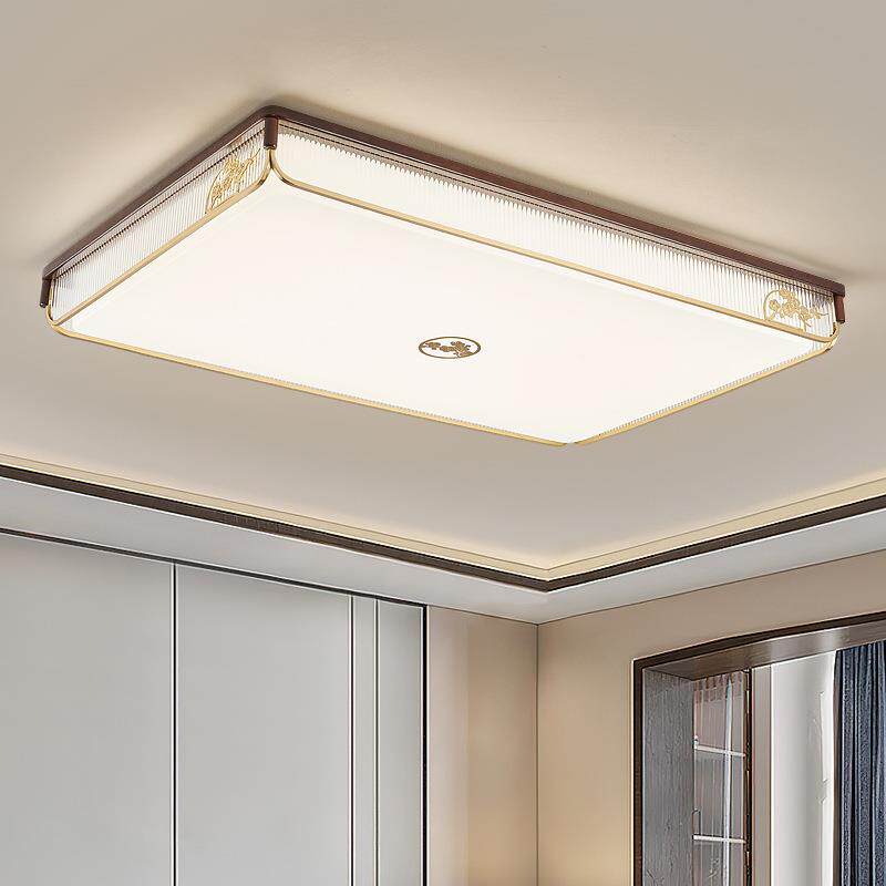 新中式吸顶灯大气客厅灯套餐长形LED书房餐厅灯现代简约卧室灯具