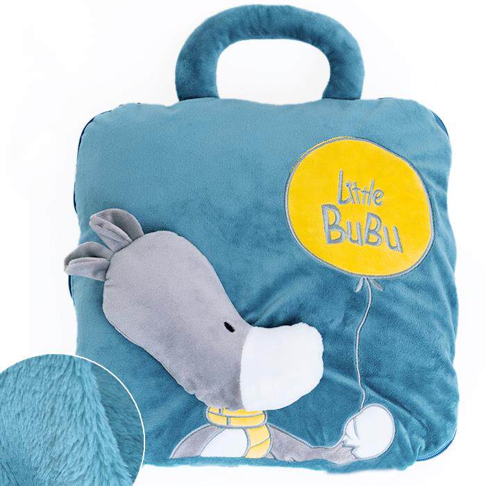 高档抱枕被子两用大号汽18.垫米可爱卡通空调被靠办公室旅游车午