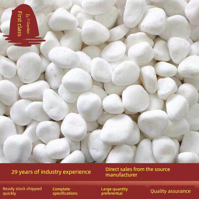 白色鹅卵石庭院铺装天然庭院阳台景观美化盆栽鱼缸景观美化白色石