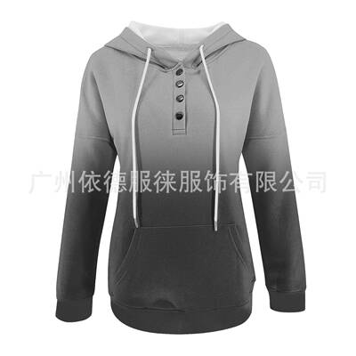Angeralla Womens 2026 Hoodies Button Collar Drawstring