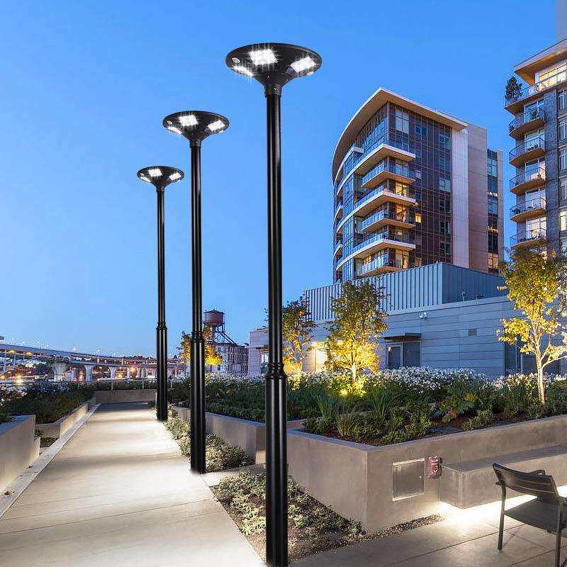 太阳能路灯户外庭院灯人体感应3米4米超亮防水高杆家用围墙门柱灯