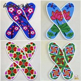 2021年新款花样十字绣鞋垫半成品手工自己绣简单印花绣单线 线男