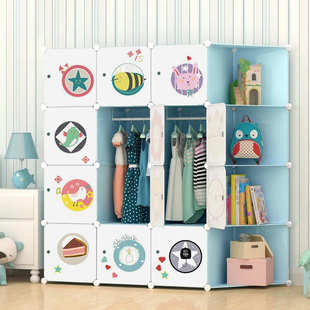 佩丝简易衣柜简约现代经济型组装 储物衣柜塑料布艺租房宿舍省空间