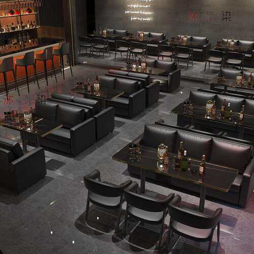 工业风清吧餐吧酒吧烧烤店桌椅组合夜场小酒馆KTV奶茶店卡座沙发