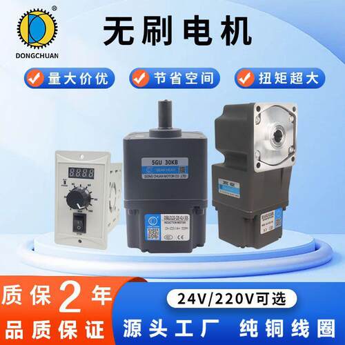 无刷电机交流减速微型调速220V变速直流马达恒扭矩力矩控制器一体