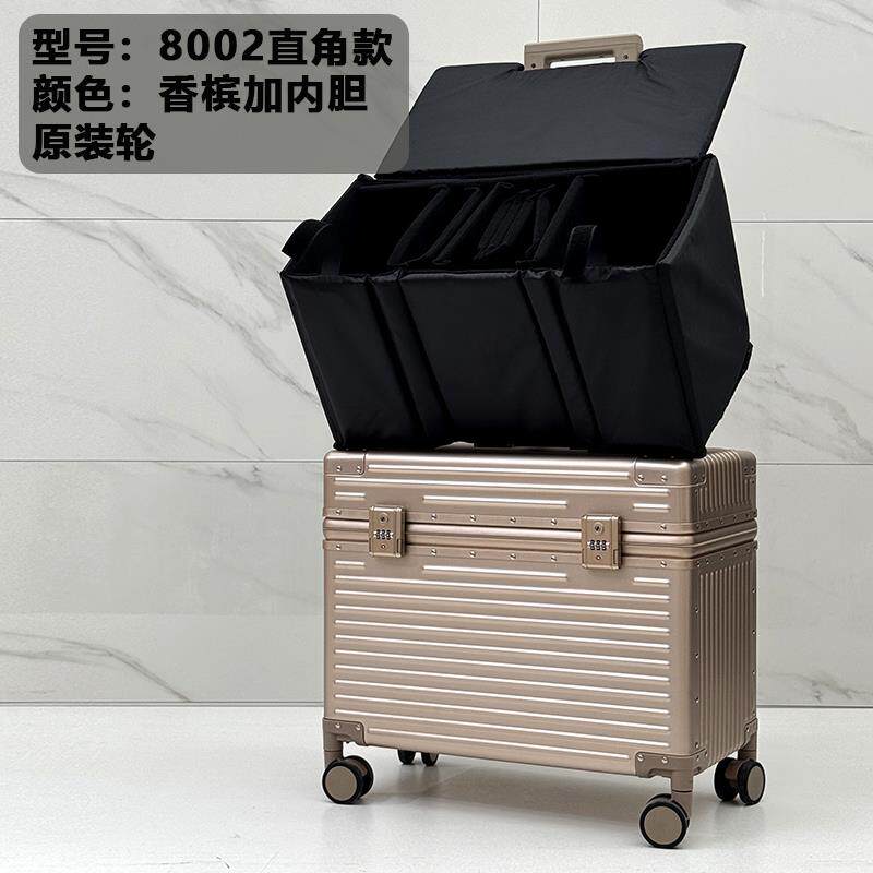 高档全铝合金设摄影杆箱相机行李箱登机箱上翻盖仪拉器备工镁具收
