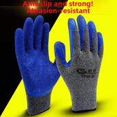 耐磨 防滑 抗皱橡胶 挂胶 男 正品 浸户外工作 橙果劳保手套