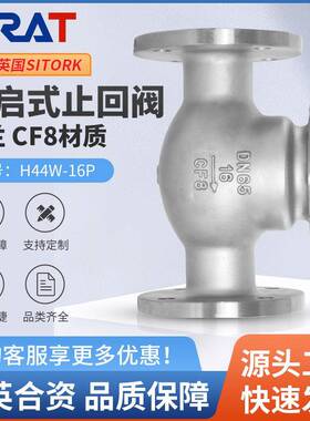 H44W-16P防倒流304316不锈钢法兰旋启式止回阀单向阀DN5080100