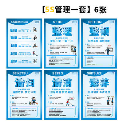 8s宣传画生产工厂安全6s。7s///现场9s管理企业标语5s/文化质量