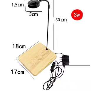 迷你鱼缸灯微景观led支架灯雨林缸生态瓶竹板水草灯水族箱照明灯