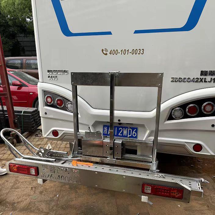 电动升降机车架房车不锈钢后挂推车架机车背架自动升降车架