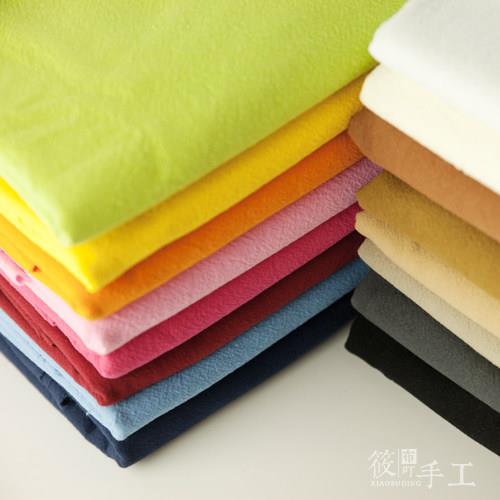 筱布叮厚款日系16糖果色先染布料水洗棉布手工DIY纯色里布野木棉