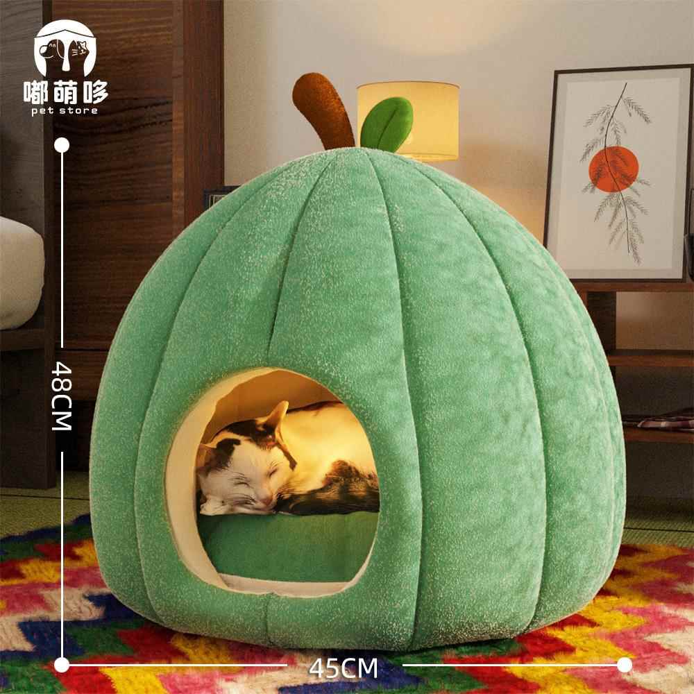 高档猫窝冬天保暖冬电毯窝电加热猫屋子半封闭式季恒温发热热猫咪