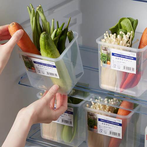 Home refrigerator food storage box, transparent plastic cont