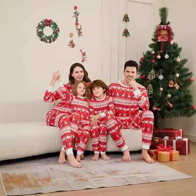 Snowflake tree striped printed home clothes for sleeping