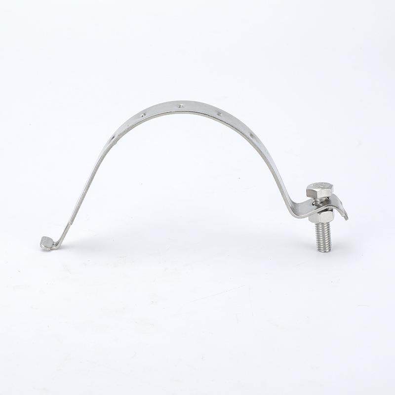 国外交通牌不锈钢抱箍单边管卡 水管夹单孔骑马卡固定卡P型喉箍卡
