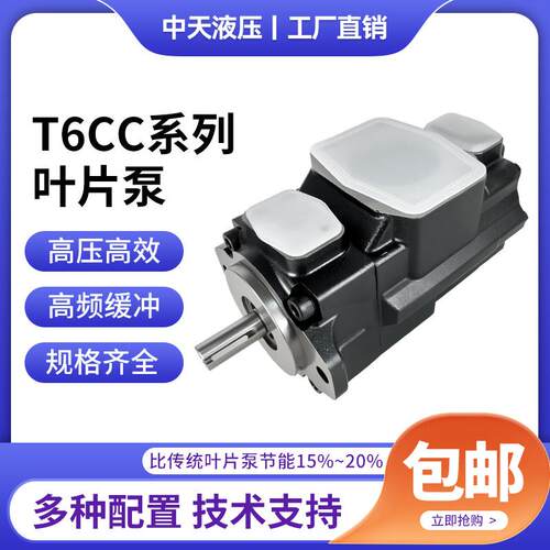 丹尼逊DENISON叶片泵T6CC-006-005-1R00-C100双联液压帮浦T6DC/T6