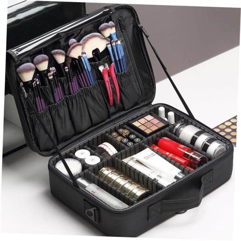 Women Professional Suitcase Makeup Box Make Up Cosmetic Bag