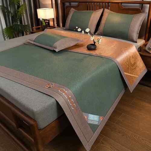 新款直销凉席藤席新款冰加厚双面印尼家用席三件套冰藤编