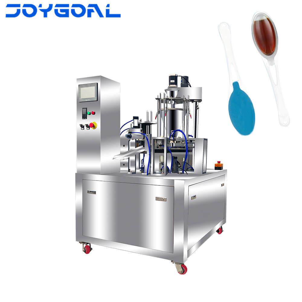 勺子蜂蜜片膜封口机器膏体懒人勺果酱果冻全自动灌装一体机智能