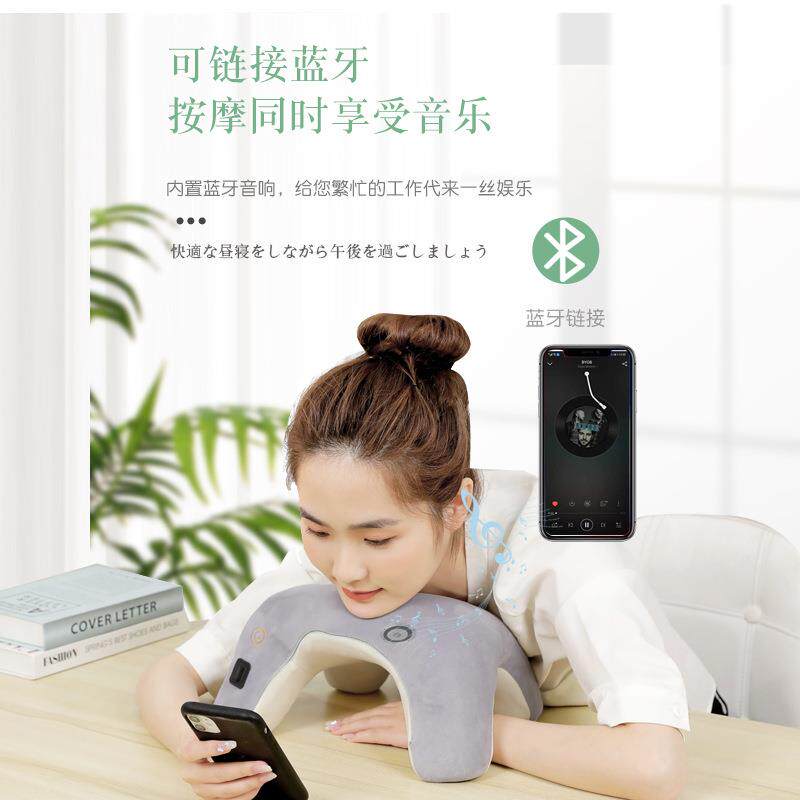 午睡枕学生趴趴枕办公室休闲午睡神器便携式可插手无休枕按摩靠枕