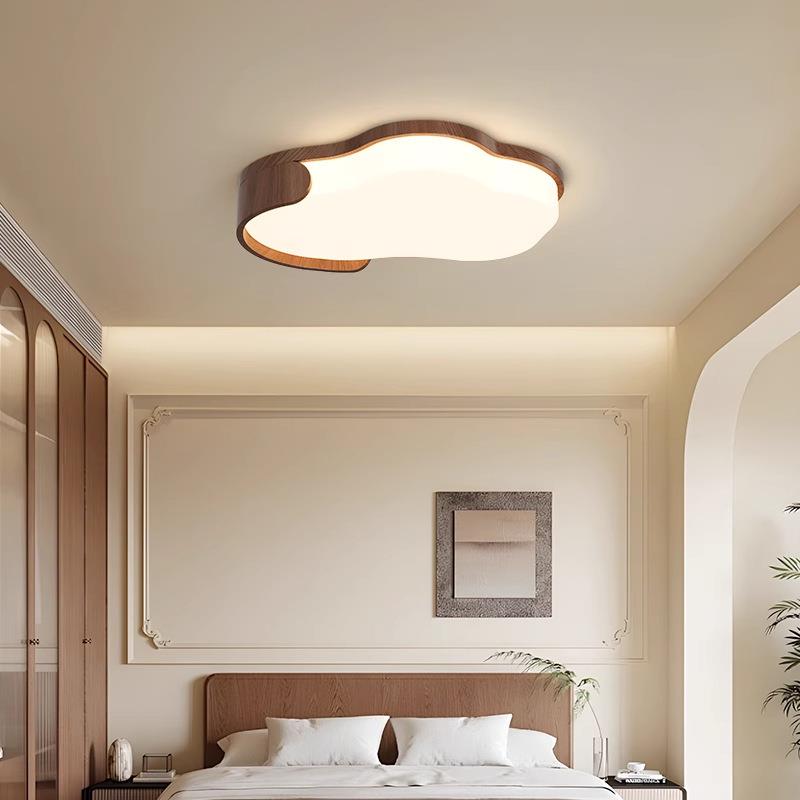 卧吸458室胡桃木云朵色顶灯现代简约大气225新款客厅灯具全屋套0
