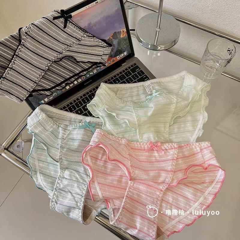Girls Prayer Cotton Girls Underwear Cute Striped Rose