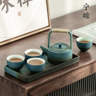 旅行茶具茶壶茶杯礼品定制 宁暄 窑变日式 功夫茶具套装 家用便携式