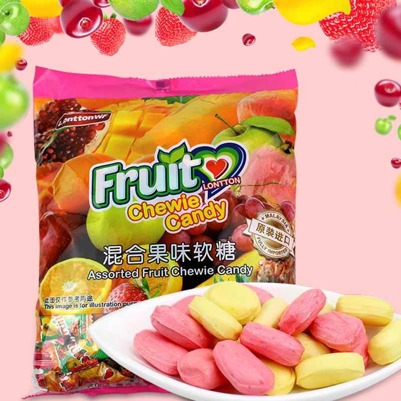 马来西亚进口伦敦WF 混合果味软糖500g独立小包装圣诞节糖果
