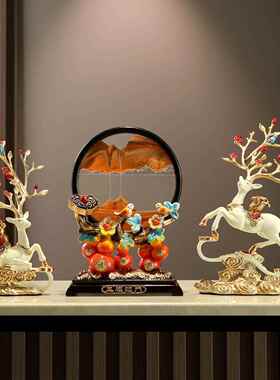 五福临门葫芦招财鹿摆件玄关客厅酒柜送搬家礼物乔迁之喜新居礼品