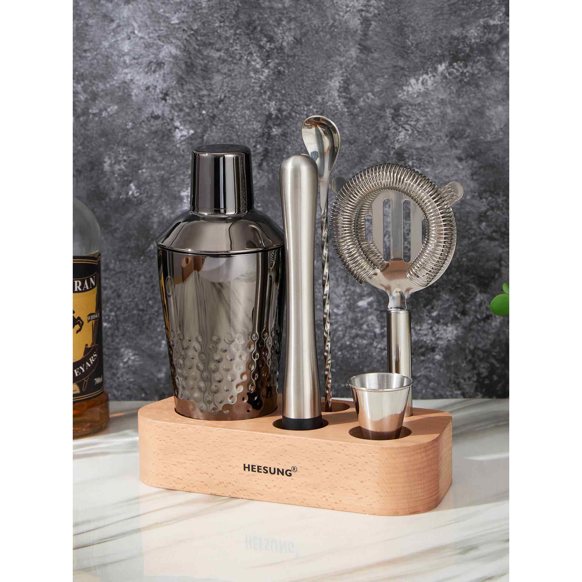 304不锈钢调酒器套装三件套雪克壶酒吧鸡尾酒工具家用初学雪克壶