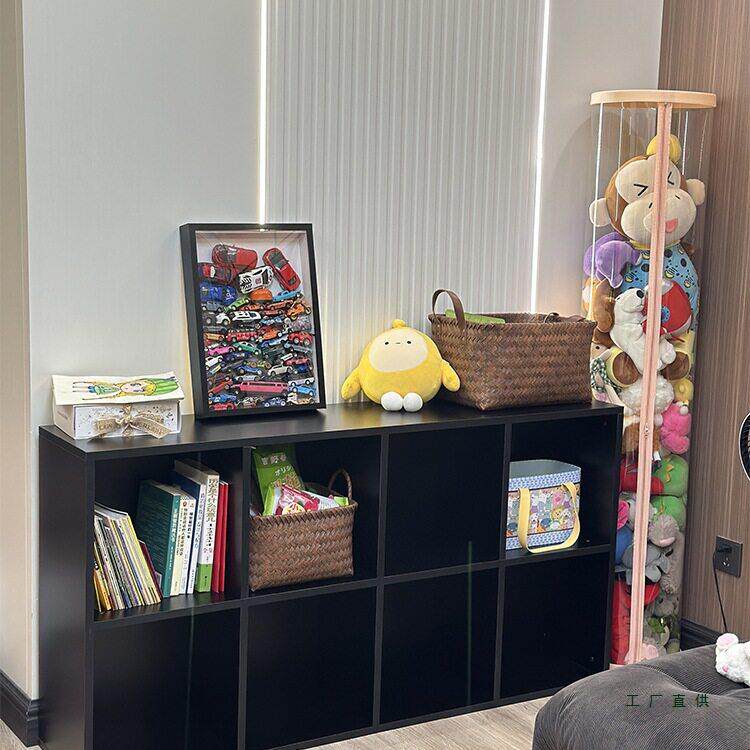 实木色方柜格子矮中岛627自由组合黑法式收纳八公家用落地置物书