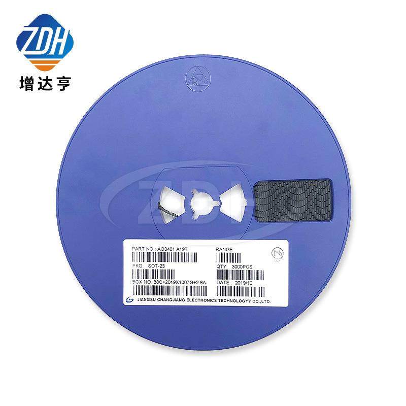 MOS 贴片三极管AO3401 SOT-23 4A/30V P沟道 丝印A19T AO