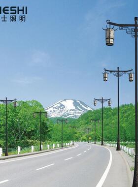 意道杰士0米市电双头古典路1灯城市主杆景区特色古造型仿景YJS-GD