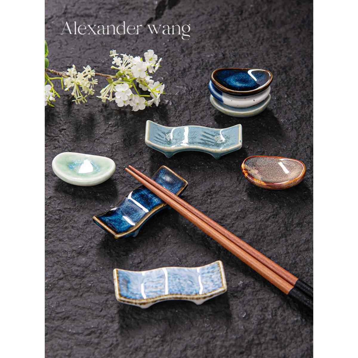 日式陶瓷筷子架两用双用筷托勺子公筷子架餐厅酒店摆台筷子垫筷枕,餐饮具,筷子架,淘宝优惠券,粉丝福利购,淘宝优惠卷