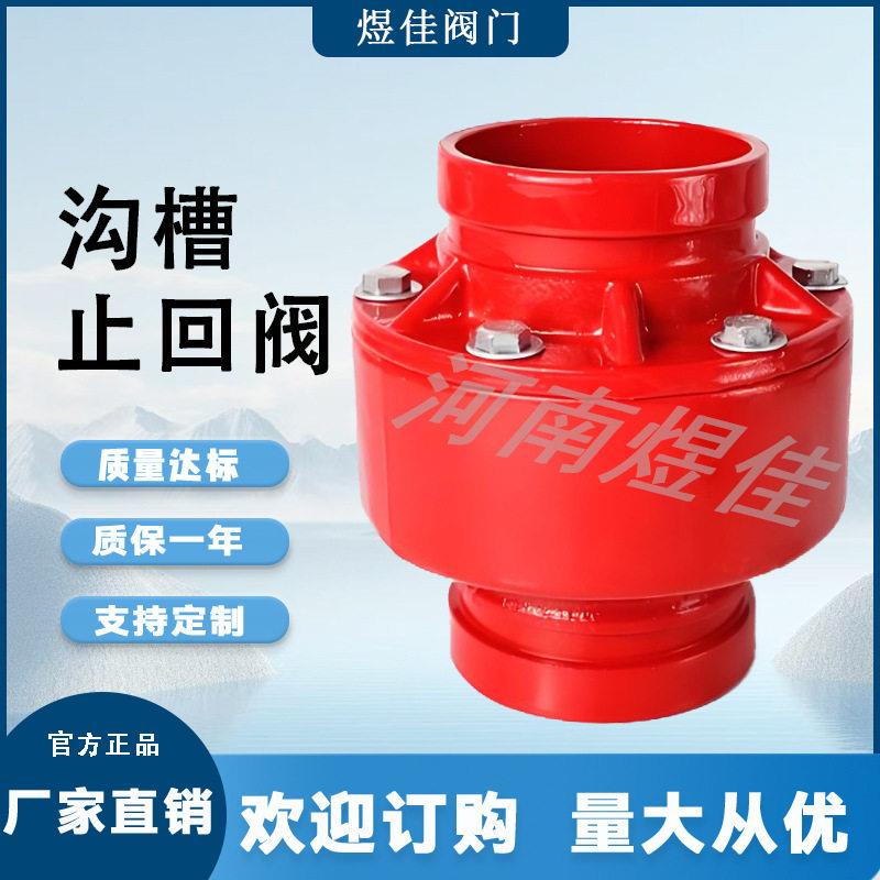 厂家供应沟槽式止回阀H81-16Q铸铁卡箍升降式逆止阀向阀