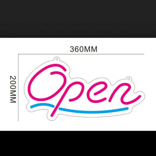 open霓虹灯装饰造型灯LED发光广告牌网红创意幻彩防水亚克力灯牌